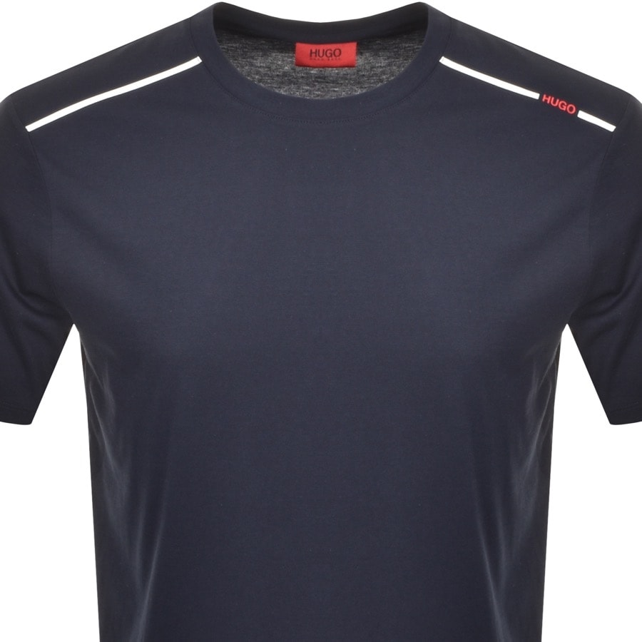 Alternative Image for ProductHUGO Dyrtid Crew Neck Short Sleeve T Shirt Navy2